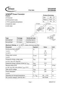 SPU30P06P Datasheet Cover