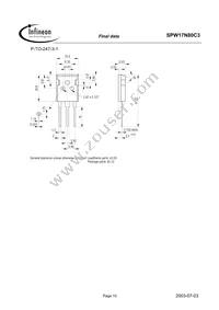 SPW17N80C3A Datasheet Page 10