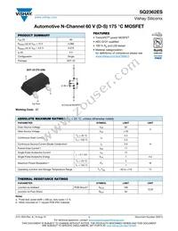 SQ2362ES-T1_GE3 Datasheet Cover