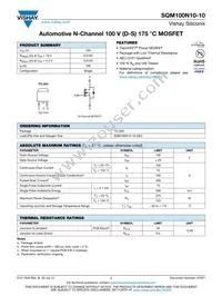 SQM100N10-10_GE3 Datasheet Cover
