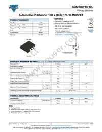 SQM100P10-19L_GE3 Datasheet Cover