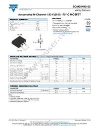 SQM25N15-52_GE3 Datasheet Cover