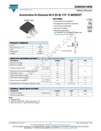 SQM40014EM_GE3 Datasheet Cover