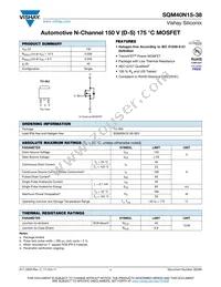 SQM40N15-38_GE3 Datasheet Cover