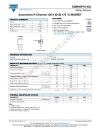 SQM40P10-40L_GE3 Datasheet Cover