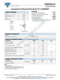 SQM50P03-07_GE3 Datasheet Cover