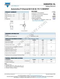 SQM50P06-15L_GE3 Datasheet Cover