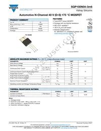 SQP100N04-3M6_GE3 Datasheet Cover