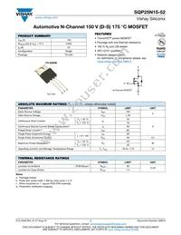 SQP25N15-52_GE3 Datasheet Cover