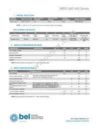 SRPE-06E1A0G Datasheet Page 2