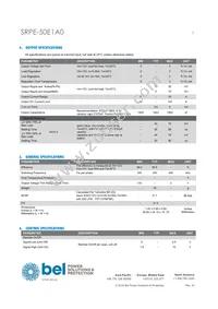 SRPE-50E1A0G Datasheet Page 3