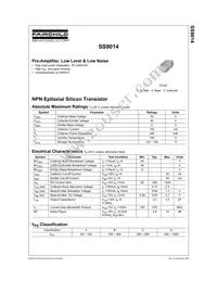 SS9014CTA Datasheet Cover