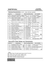 SSH70N10A Datasheet Page 2