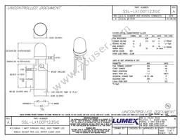 SSL-LX100T123SIC Datasheet Cover