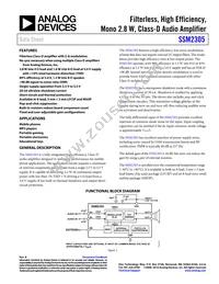 SSM2305CPZ-R2 Datasheet Cover