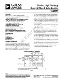 SSM2335CBZ-R2 Datasheet Cover