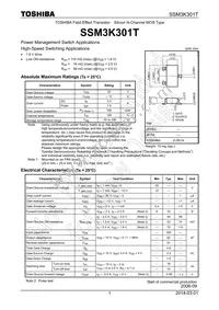 SSM3K301T(TE85L Datasheet Cover
