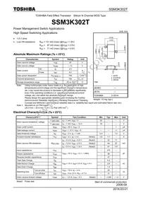 SSM3K302T(TE85L Datasheet Cover