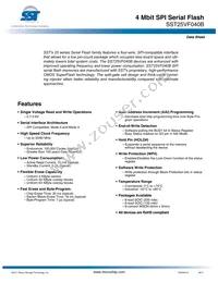 SST25VF040B-80-4I-S2AE-T Datasheet Cover