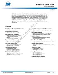 SST25VF080B-80-4I-SAE Datasheet Cover