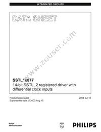 SSTL16877DGG Datasheet Cover