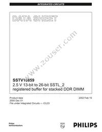 SSTV16859EC Datasheet Cover