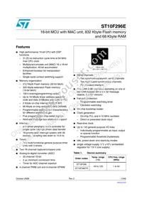 ST10F296 Datasheet Cover