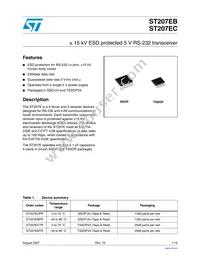 ST207ECTR Datasheet Cover
