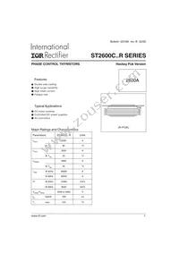 ST2600C26R0 Datasheet Cover