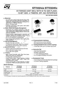 ST72F324BK2TCXS Datasheet Cover