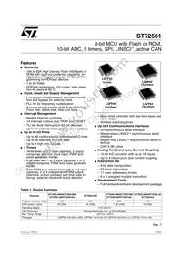 ST72F561R9TCTR Datasheet Cover