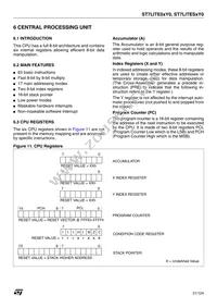 ST7FLITE09F0U6 Datasheet Page 21