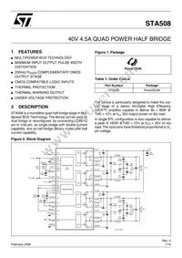 STA508 Datasheet Cover