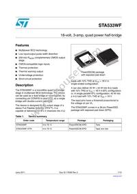 STA533WF13TR Datasheet Cover