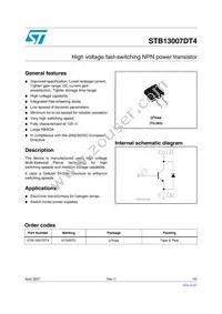 STB13007DT4 Datasheet Cover