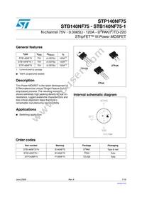 STB140NF75T4 Datasheet Cover