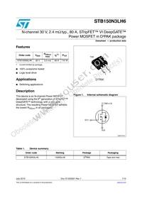 STB150N3LH6 Datasheet Cover