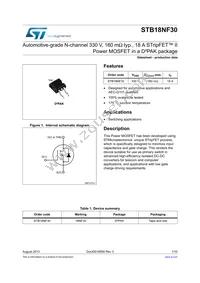 STB18NF30 Datasheet Cover