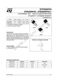 STB200NF04T4 Datasheet Cover
