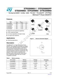 STB20NM60-1 Datasheet Cover