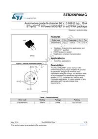 STB25NF06AG Datasheet Cover