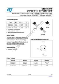 STB30NF10T4 Datasheet Cover