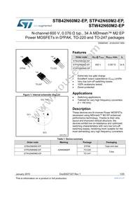 STB42N60M2-EP Datasheet Cover