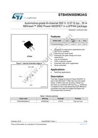 STB45N50DM2AG Datasheet Cover