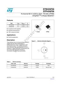 STB45NF06 Datasheet Cover