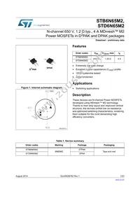 STB6N65M2 Datasheet Cover