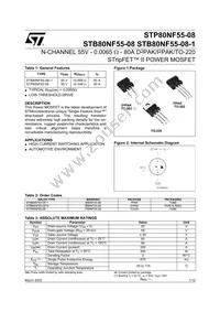 STB80NF55-08-1 Datasheet Cover