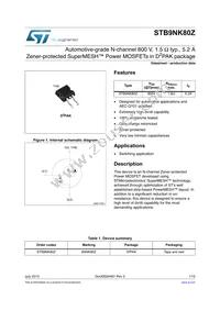 STB9NK80Z Datasheet Cover