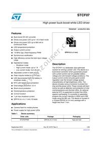 STCF07PNR Datasheet Cover