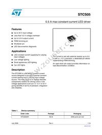 STCS05DR Datasheet Cover